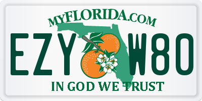 FL license plate EZYW80