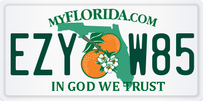 FL license plate EZYW85