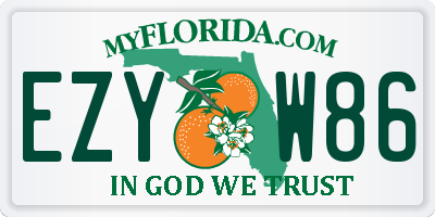 FL license plate EZYW86