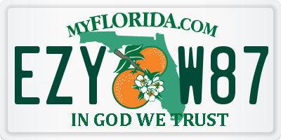 FL license plate EZYW87