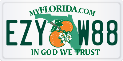 FL license plate EZYW88