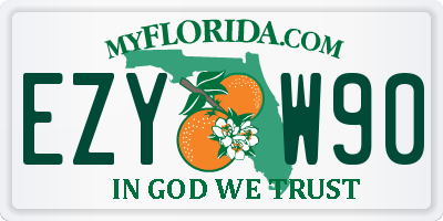 FL license plate EZYW90