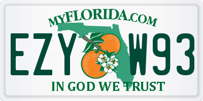 FL license plate EZYW93