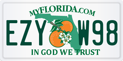 FL license plate EZYW98