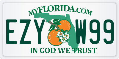 FL license plate EZYW99