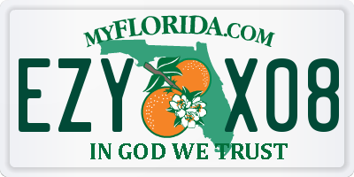 FL license plate EZYX08