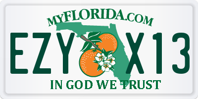 FL license plate EZYX13