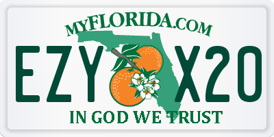 FL license plate EZYX20