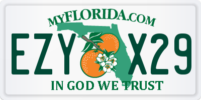 FL license plate EZYX29
