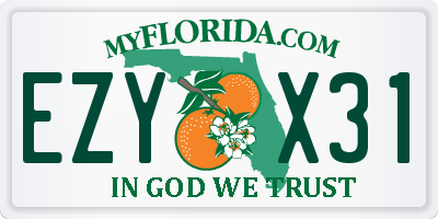 FL license plate EZYX31