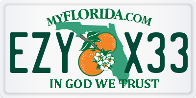 FL license plate EZYX33
