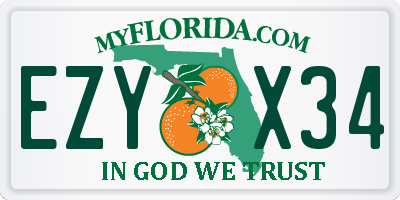 FL license plate EZYX34