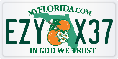 FL license plate EZYX37