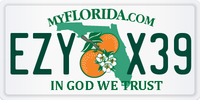 FL license plate EZYX39