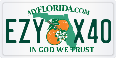 FL license plate EZYX40