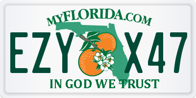 FL license plate EZYX47
