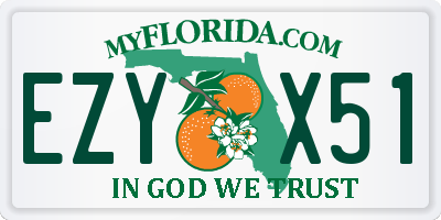 FL license plate EZYX51