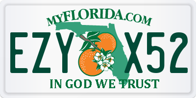 FL license plate EZYX52