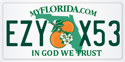 FL license plate EZYX53