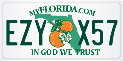 FL license plate EZYX57