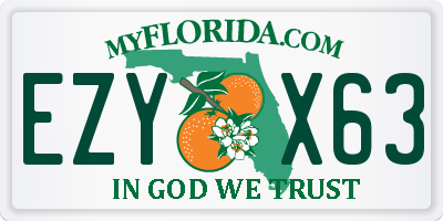 FL license plate EZYX63