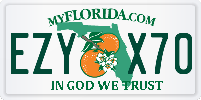 FL license plate EZYX70
