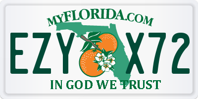 FL license plate EZYX72