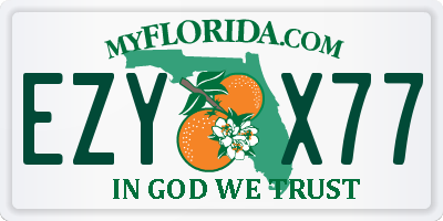 FL license plate EZYX77