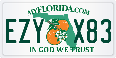 FL license plate EZYX83