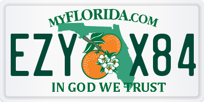 FL license plate EZYX84