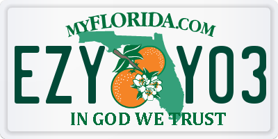 FL license plate EZYY03