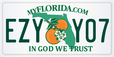 FL license plate EZYY07