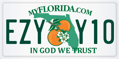 FL license plate EZYY10