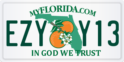 FL license plate EZYY13