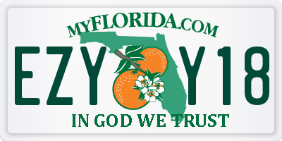 FL license plate EZYY18