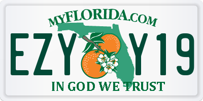 FL license plate EZYY19