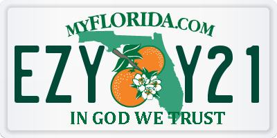 FL license plate EZYY21