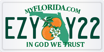 FL license plate EZYY22