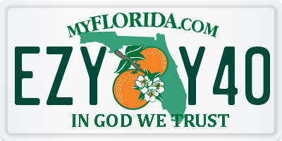 FL license plate EZYY40