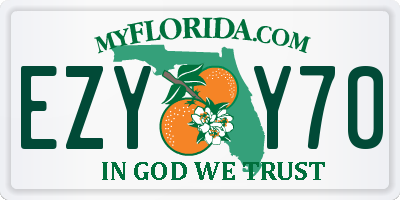 FL license plate EZYY70