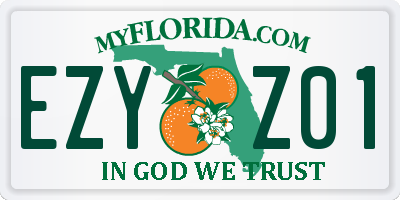 FL license plate EZYZ01