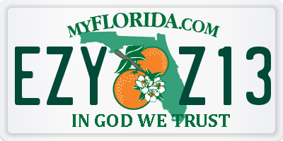 FL license plate EZYZ13