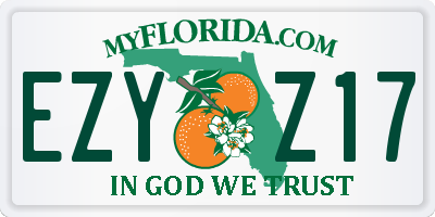 FL license plate EZYZ17