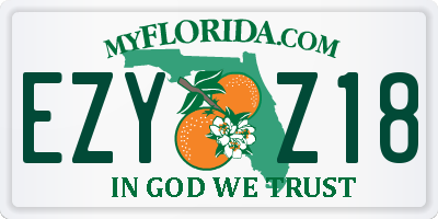 FL license plate EZYZ18