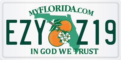 FL license plate EZYZ19