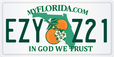 FL license plate EZYZ21