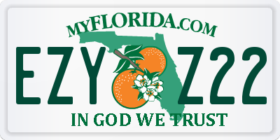 FL license plate EZYZ22