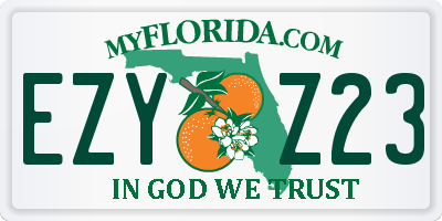 FL license plate EZYZ23