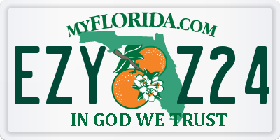 FL license plate EZYZ24