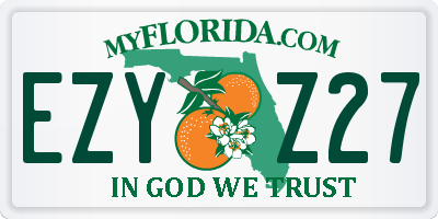 FL license plate EZYZ27